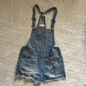 Abercrombie and Fitch Jean Overalls Shorts